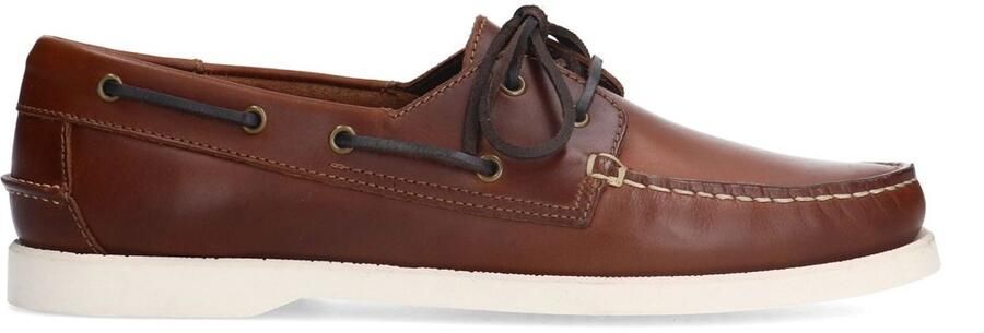 Manfield Heren Cognac leren bootschoenen