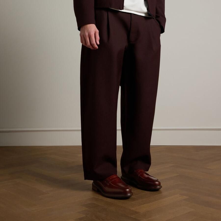 Manfield Heren Cognac leren loafers