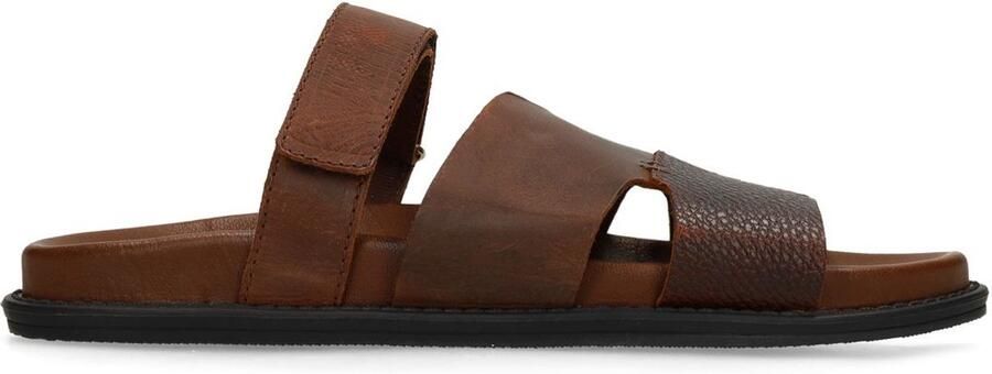 Manfield Heren Cognac leren slippers