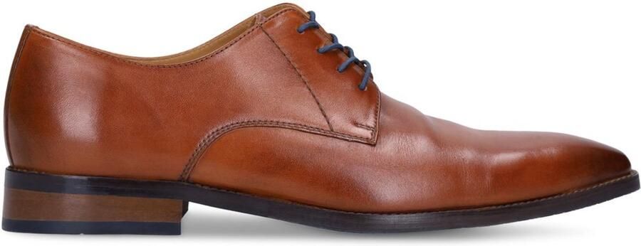 Manfield Heren Cognac leren veterschoenen
