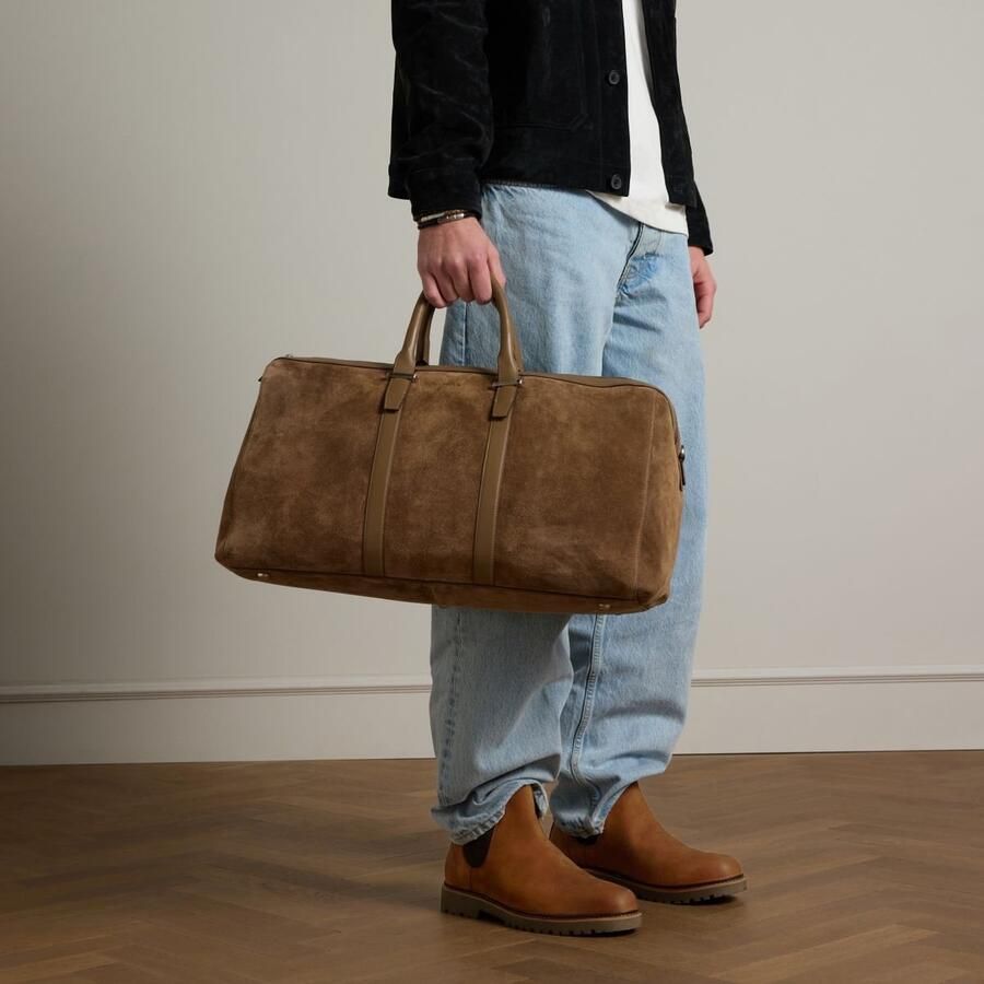 Manfield Heren Cognac nubuck chelsea boots