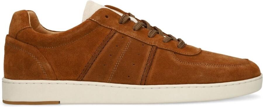 Manfield Heren Cognac suède sneakers
