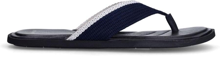 Manfield Heren Donkerblauwe canvas slippers - Foto 2