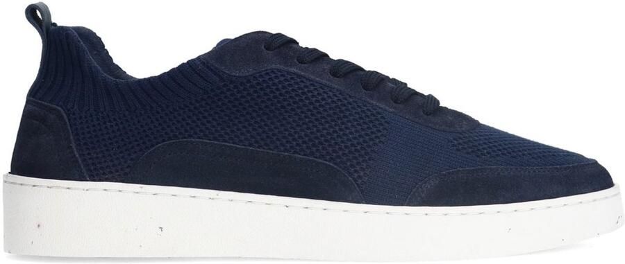 Manfield Heren Donkerblauwe knit fabric sneakers