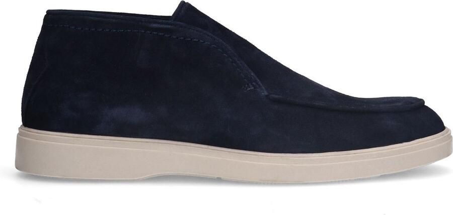 Manfield Heren Donkerblauwe suède boots