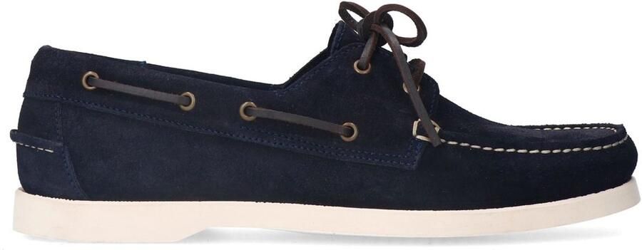 Manfield Heren Donkerblauwe suède bootschoenen - Foto 1