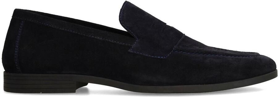 Manfield Heren Donkerblauwe suède loafers - Foto 2