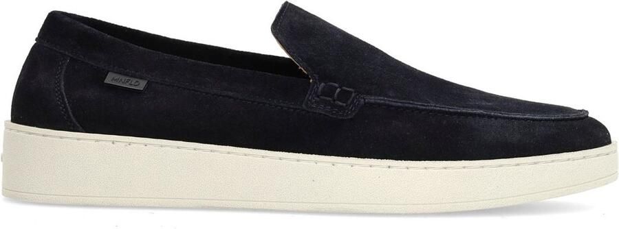 Manfield Heren Donkerblauwe suède loafers - Foto 3