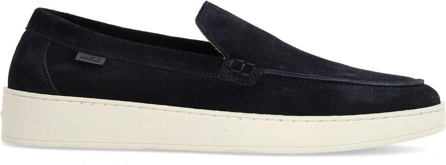 Manfield Heren Donkerblauwe suède loafers - Foto 3