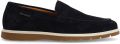 Manfield Heren Donkerblauwe suède loafers - Blauw