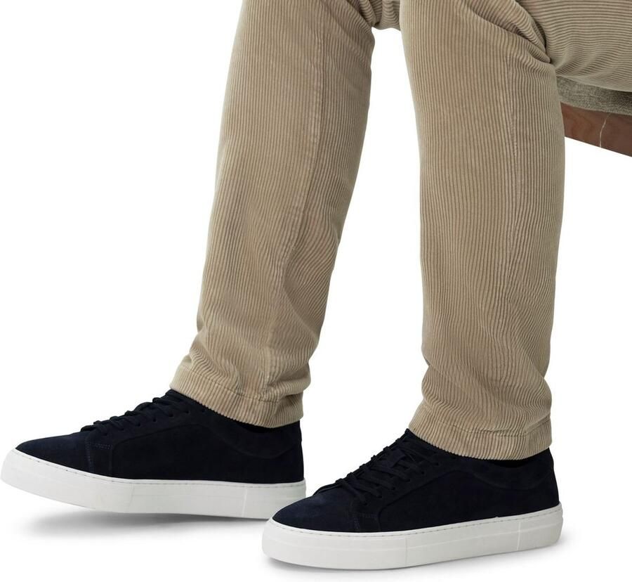 Manfield Heren Donkerblauwe suède sneakers - Foto 2