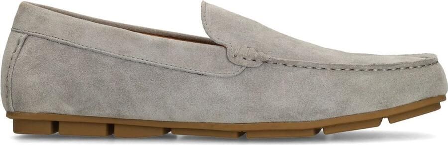 Manfield Heren Grijze suède loafers