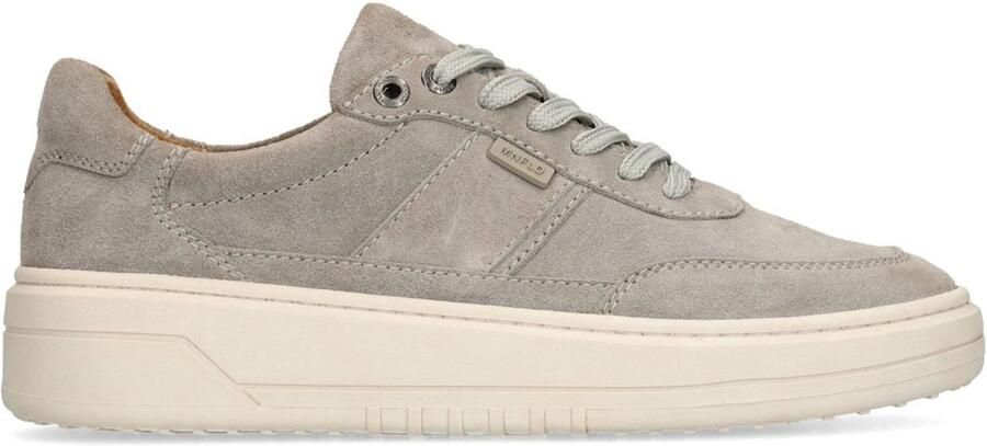 Manfield Heren Grijze suède sneakers