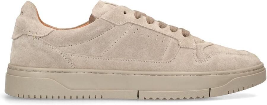 Manfield Heren Grijze suède sneakers