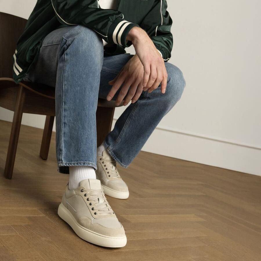 Manfield Heren Grijze suède sneakers - Foto 2