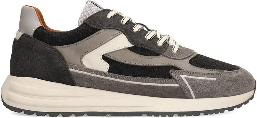 Manfield Heren Grijze suède sneakers - Foto 3