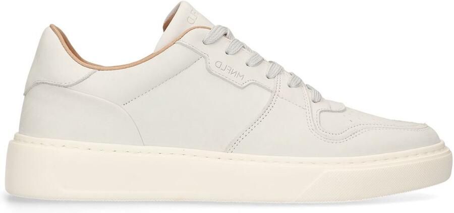 Manfield Heren Off white nubuck sneakers