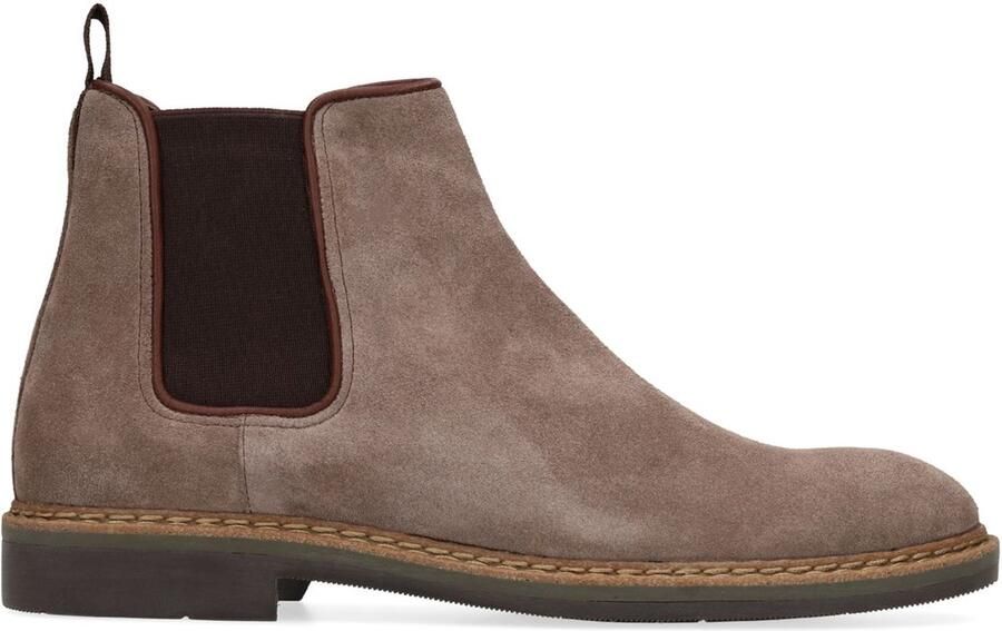 Manfield Heren Taupe suède chelsea boots