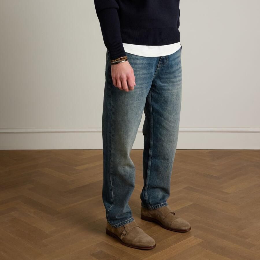 Manfield Heren Taupe suède gespschoenen - Foto 2