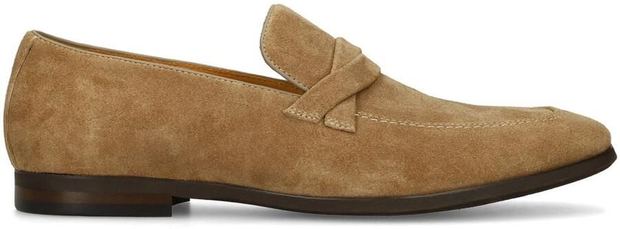 Manfield Heren Taupe suède loafers