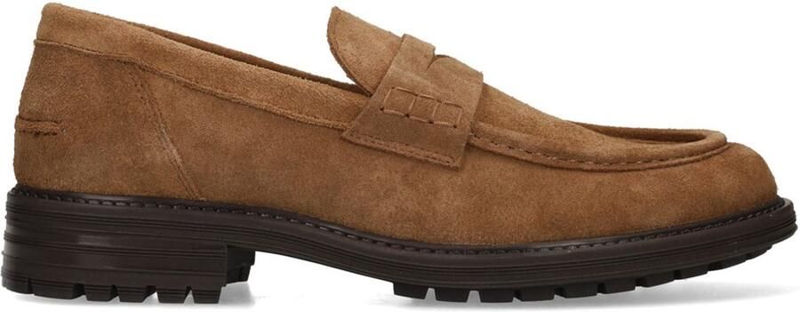 Manfield Heren Taupe suède loafers