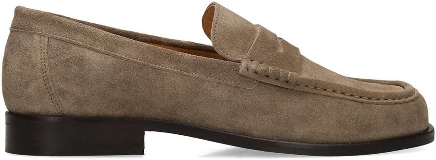 Manfield Heren Taupe suède loafers