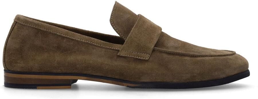 Manfield Heren Taupe suéde loafers