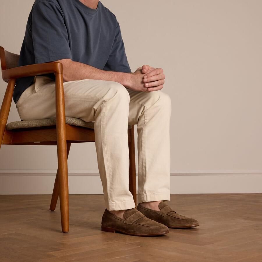 Manfield Heren Taupe suéde loafers - Foto 2
