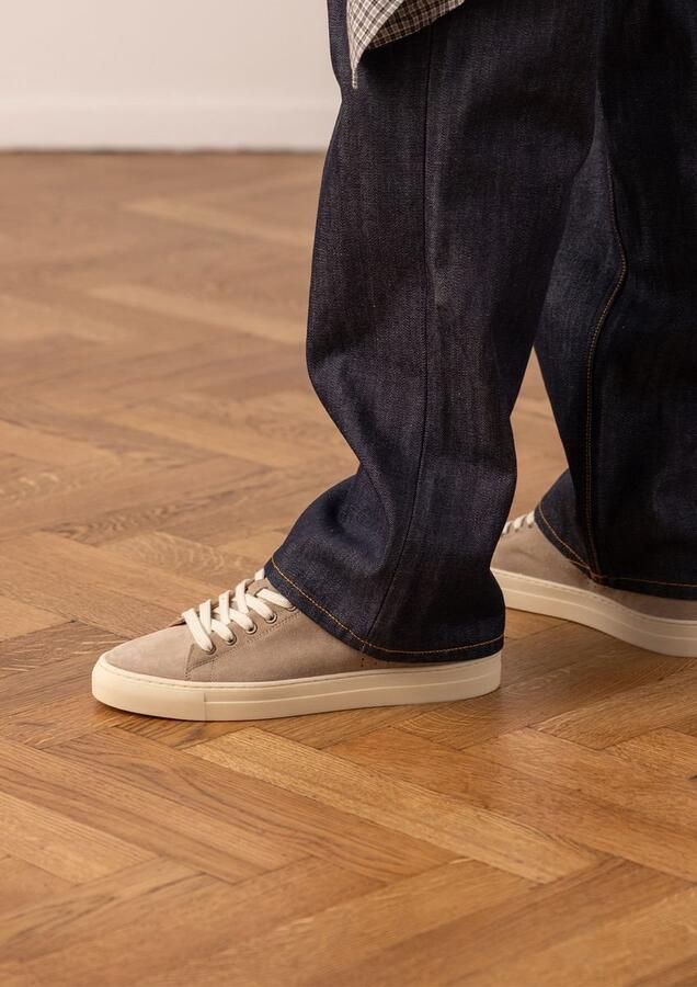 Manfield Heren Taupe suède sneakers