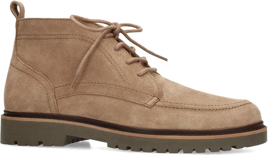 Manfield Heren Taupe suède veterboots