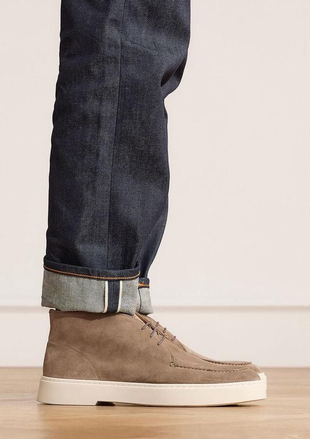 Manfield Heren Taupe suède veterboots - Foto 3