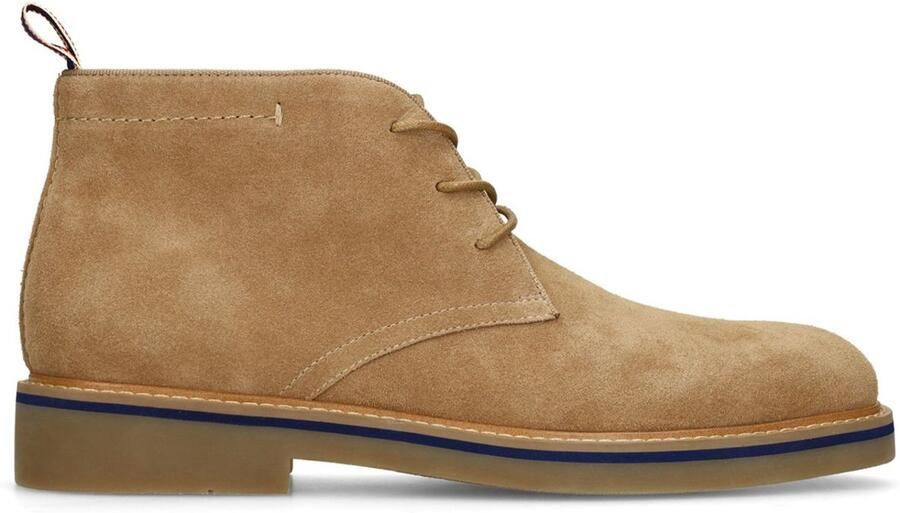 Manfield Heren Taupe suède veterschoenen