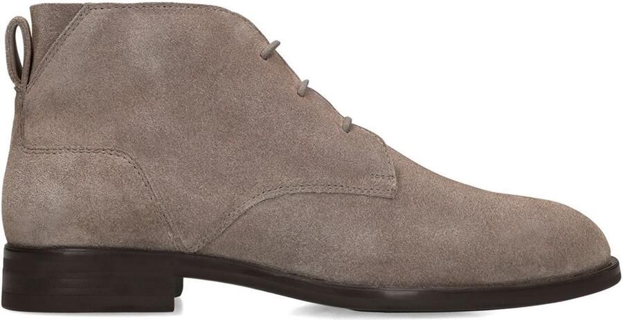 Manfield Heren Taupe suède veterschoenen