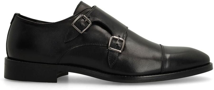 Manfield Heren Zwarte leren gespschoenen - Foto 3