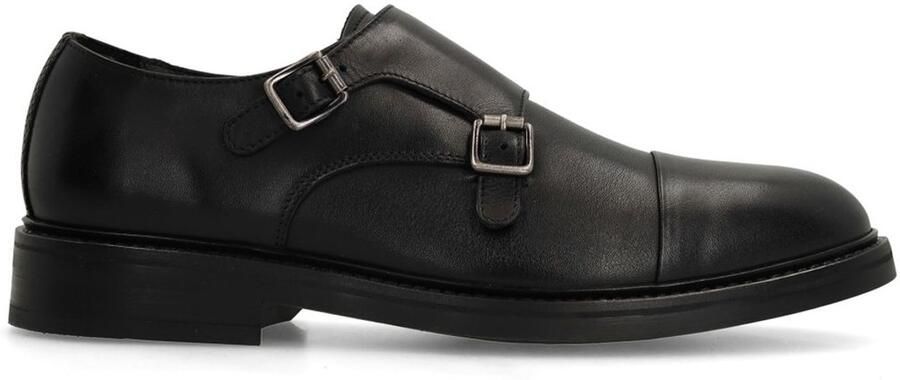 Manfield Heren Zwarte leren gespschoenen - Foto 3