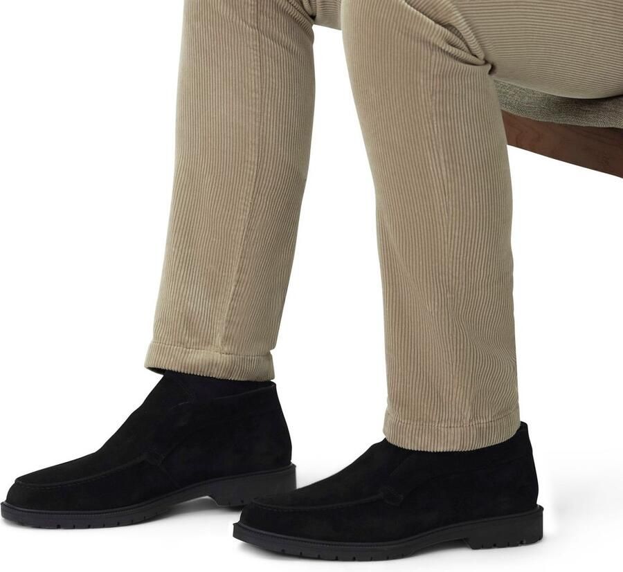 Manfield Heren Zwarte suède boots