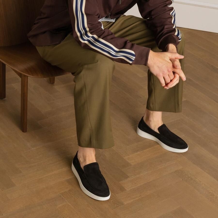 Manfield Heren Zwarte suède loafers - Foto 3