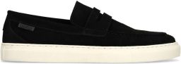 Manfield Heren Zwarte suède loafers