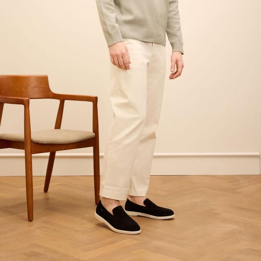 Manfield Heren Zwarte suède loafers - Foto 3
