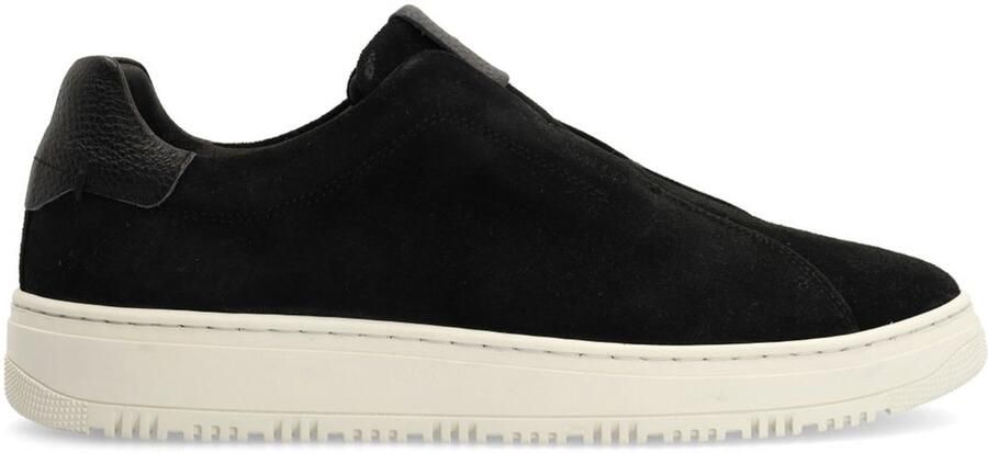 Manfield Heren Zwarte suède sneakers