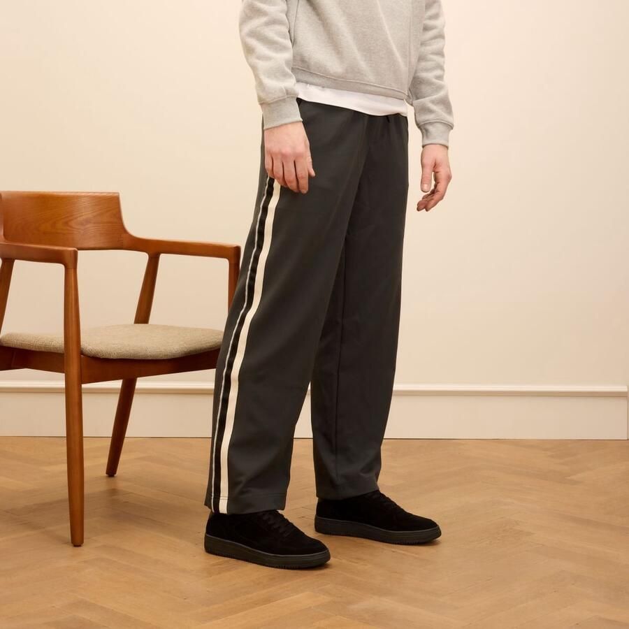 Manfield Heren Zwarte suède sneakers