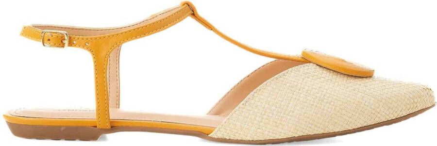 Mangará Acerola Dames sandalen Raffia naturel Details leer Beige