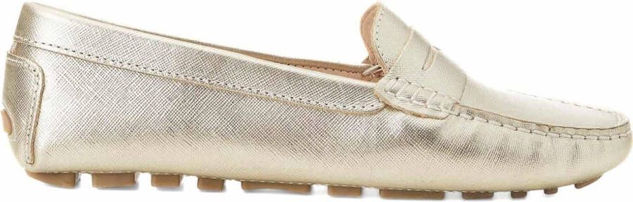 Mangará Anginco Dames schoenen-Leer Penny Loafers Goudkleurig