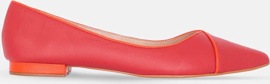 Mangará Ariri Vrouwen ballerina's leer rood