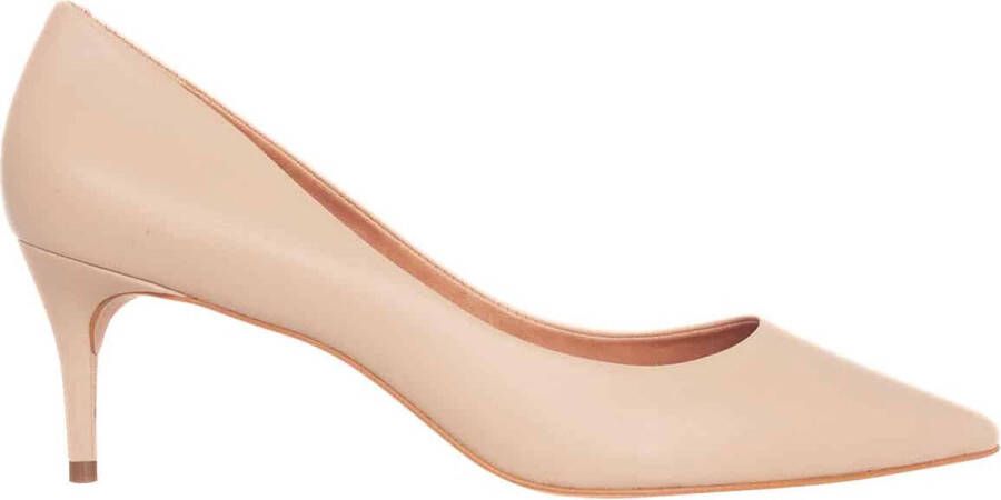 Mangará damespumps Tenate leer hak van comfortabel beige
