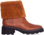 Mangará Andira Enkellaarzen Stijlvolle Schoenen met Schapenvacht Detail - Thumbnail 1