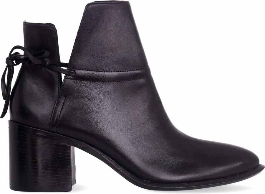 Mangará Dames schoenen Attalea Leder Blokhak Zwart