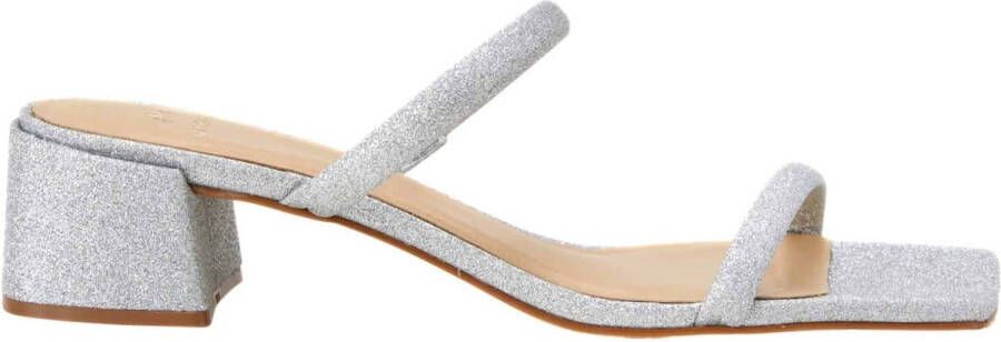 Mangará Dames schoenen Maiate Textiel Glitter Blokhak Zilver
