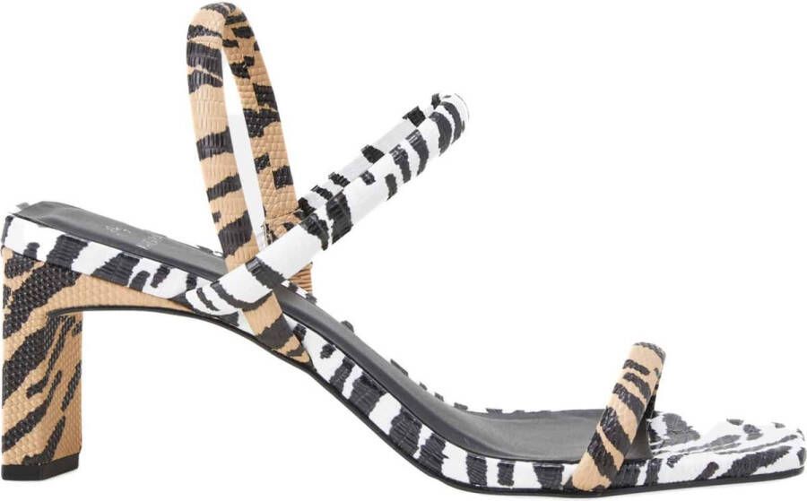 Mangará Dames schoenen Palmito Geitenleer blokhak Dierenprint Tijger
