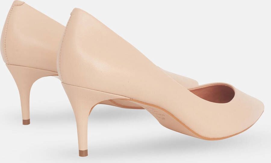 Mangará damespumps Tenate leer hak van comfortabel beige